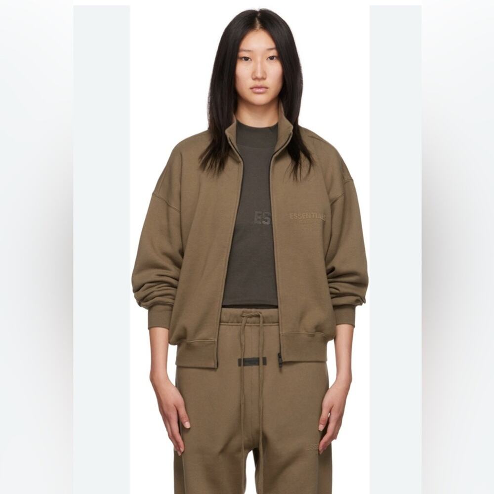 Fear of God ESSENTIALS Brown Full Zip Jacket Size:NWT
